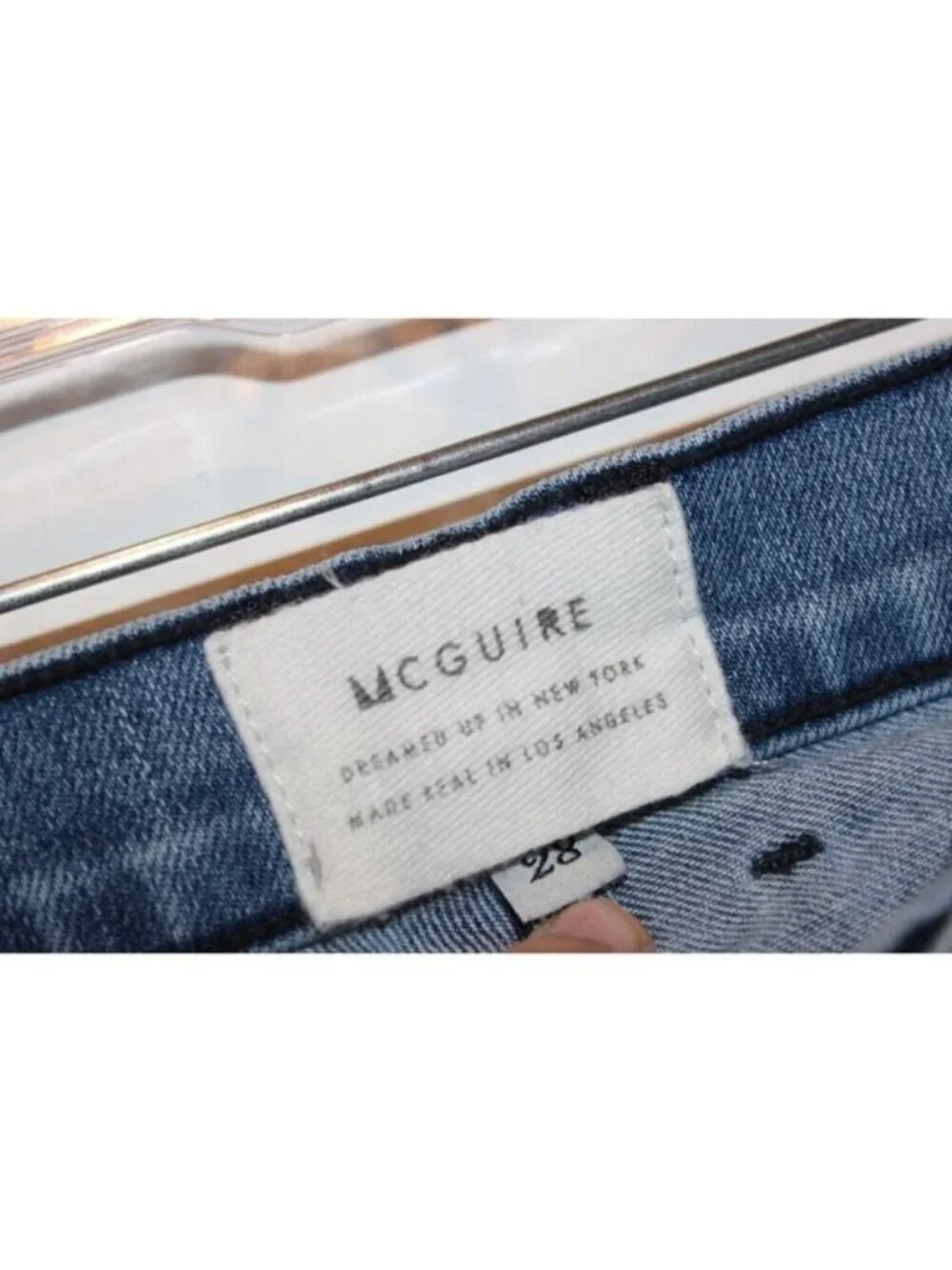 MCGUIRE High Rise J Raw Hem jeans Womens Size 28